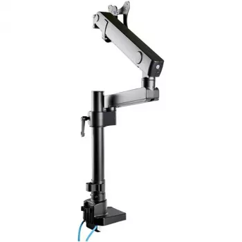 StarTech.com ARMPIVOT2USB3 laikiklis monitoriui ant stalo su 2 USB 3.0 prievadais, pilnas judesys, iki 34 colių (8 kg), VESA, spaustuvinis/įleidžiamas montavimas, mechaninė spyruoklė