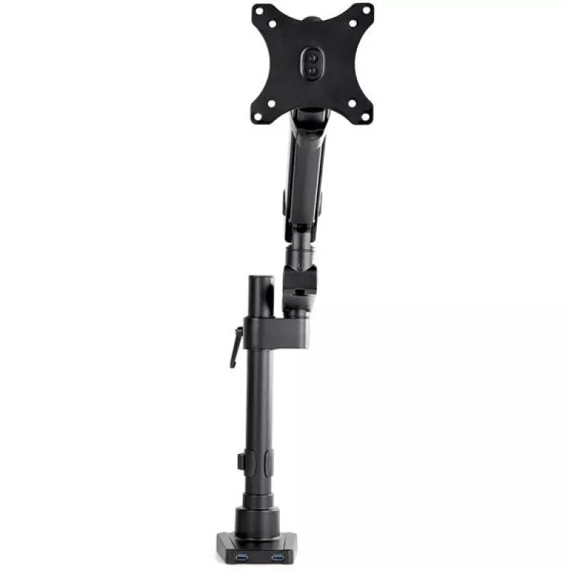 StarTech.com ARMPIVOT2USB3 laikiklis monitoriui ant stalo su 2 USB 3.0 prievadais, pilnas judesys, iki 34 colių (8 kg), VESA, spaustuvinis/įleidžiamas montavimas, mechaninė spyruoklė