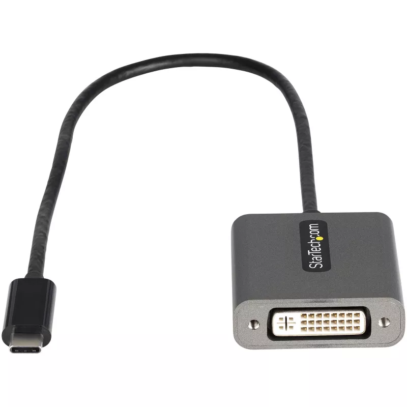StarTech.com USB-C į DVI adapteris – 1920x1200p USB-C į DVI-D adapteris – USB Type C į DVI monitorių – vaizdo keitiklis – suderinamas su Thunderbolt 3 – 12 colių ilgio kabelis – atnaujinta CDP2DVI versija