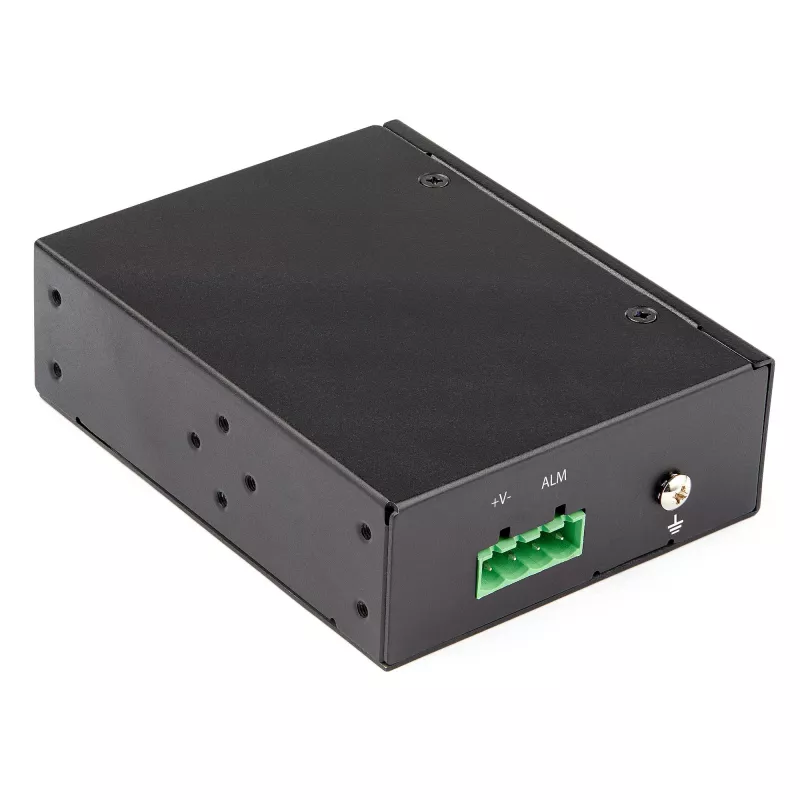 StarTech.com PoE+ pramoninis šviesolaidžio į Ethernet keitiklis 60W – SFP į RJ45 – vienmodis/daugiamodis šviesolaidis į varinį Gigabit Ethernet – kompaktiškas dydis – IP30 / -40 iki +75°C