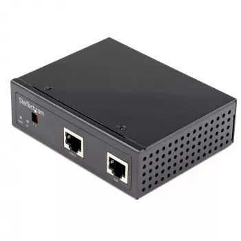 StarTech.com Pramoninis Gigabit PoE Skirstytuvas – 90W Didelės Galios Maitinimas per Ethernet PoE+++ – 12-48V DC Skirstytuvas 802.3bt – LAN/RJ45 Ultra PoE į DC Adapteris – -40°C iki +75°C