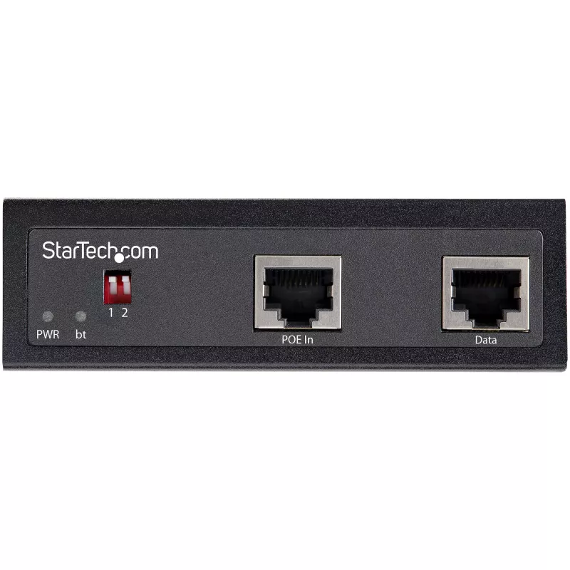 StarTech.com Pramoninis Gigabit PoE Skirstytuvas – 90W Didelės Galios Maitinimas per Ethernet PoE+++ – 12-48V DC Skirstytuvas 802.3bt – LAN/RJ45 Ultra PoE į DC Adapteris – -40°C iki +75°C