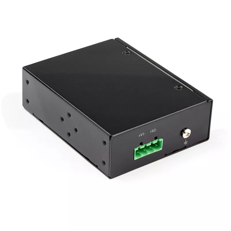 StarTech.com Pramoninis Gigabit PoE Skirstytuvas – 90W Didelės Galios Maitinimas per Ethernet PoE+++ – 12-48V DC Skirstytuvas 802.3bt – LAN/RJ45 Ultra PoE į DC Adapteris – -40°C iki +75°C