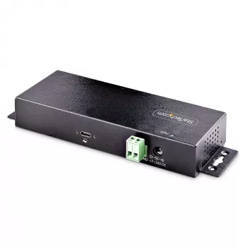 StarTech.com 7 prievadų pramoninis USB 10Gbps šakotuvas su maitinimo adapteriu, metalinis, montuojamas, 5x USB-A ir 2x USB-C išvesties prievadai, ESD apsauga, maitinamas USB šakotuvas, TAA