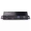 StarTech.com 7 prievadų pramoninis USB 10Gbps šakotuvas su maitinimo adapteriu, metalinis, montuojamas, 5x USB-A ir 2x USB-C išvesties prievadai, ESD apsauga, maitinamas USB šakotuvas, TAA