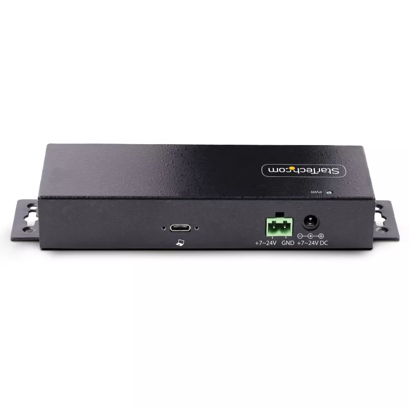 StarTech.com 7 prievadų pramoninis USB 10Gbps šakotuvas su maitinimo adapteriu, metalinis, montuojamas, 5x USB-A ir 2x USB-C išvesties prievadai, ESD apsauga, maitinamas USB šakotuvas, TAA