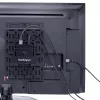 StarTech.com Universal TV laikiklis priedams – reguliuojamas TV ir sieninis laikiklis – medijos grotuvams / maršrutizatoriams / modemams / AV jungikliams ir praplėtimams / Apple TV – paslėptas kabelinės dėžutės laikiklis už TV – 5 kg
