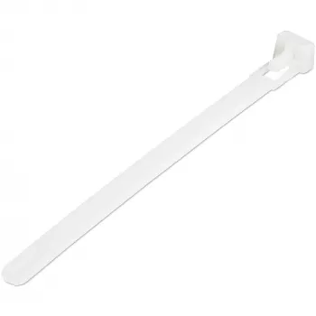 StarTech.com 5 colių (12 cm) daugkartinio naudojimo kabelių raiščiai - 7 mm pločio, 30 mm ryšulio skersmuo, 22 kg tempimo stiprumas, atsegami nailoniniai raiščiai, vidaus / lauko, 94V-2 / UL sertifikuoti, 100 vnt. pakuotė - balti