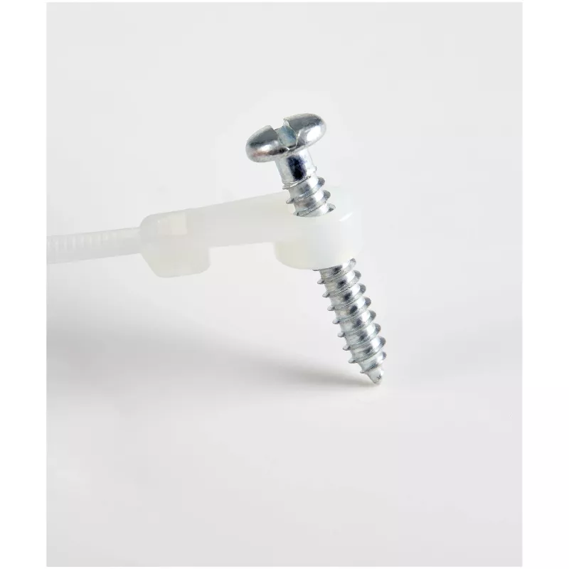 StarTech.com 4 colių (10 cm) kabelių raiščiai su tvirtinimo anga - 1/16 colio (2 mm) pločio, 7/8 colio (24 mm) ryšulio skersmuo, 18 svarų (8 kg) tempimo stiprumas, Nylon 66, savaime fiksuojantys, su varžto anga, UL sertifikuoti, 100 vnt.