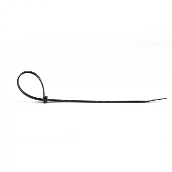 StarTech.com 8 colių (20 cm) kabelių raiščiai – 1/8 colio (4 mm) pločio, 2-1/8 colio (55 mm) ryšulio skersmuo, 50 svarų (22 kg) tempimo stiprumas, nailoniniai savaime užsifiksuojantys raiščiai su lenktu galu – 94V-2/UL sertifikuoti, 100 vnt. pakuotė, juod