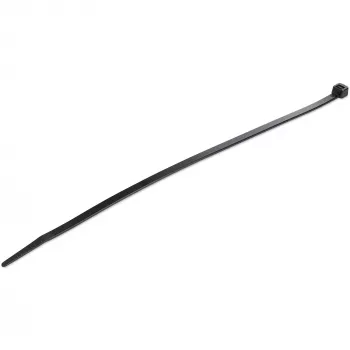 StarTech.com 10 colių (25 cm) kabelių raiščiai - 1/8 colio (4 mm) pločio, 2-5/8 colio (68 mm) ryšulio skersmuo, 50 svarų (22 kg) tempimo stipris, nailoniniai savaime užsifiksuojantys raiščiai su lenktu galu - 94V-2/UL sertifikuoti, 100 vnt. pakuotė - juod