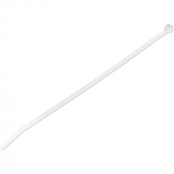 StarTech.com 10 colių (25 cm) kabelių raiščiai - 1/8 colio (4 mm) pločio, 2-5/8 colio (68 mm) ryšulio skersmuo, 50 svarų (22 kg) tempimo stiprumas, nailoniniai savaime užsifiksuojantys raiščiai su lenktu galu, 94V-2/UL sertifikuoti, 1000 vnt. pakuotė - ba