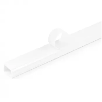 StarTech.com Kabelių valdymo kanalas su lipnia juosta ir dangteliu, 19 mm x 13 mm, 1,8 m, PVC, baltas