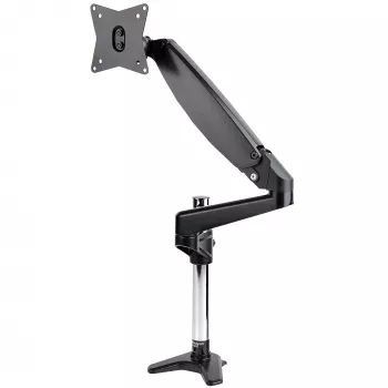 StarTech.com stalinis monitoriaus laikiklis vienam VESA ekranui iki 32 colių arba 49 colių itin plačiam 8kg/17,6lb – pilnas judesys, reguliuojamas aukštis – C spaustuvas, grommet – vieno monitoriaus laikiklis