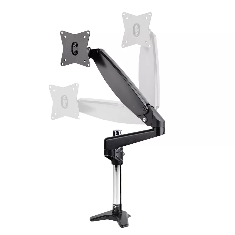 StarTech.com stalinis monitoriaus laikiklis vienam VESA ekranui iki 32 colių arba 49 colių itin plačiam 8kg/17,6lb – pilnas judesys, reguliuojamas aukštis – C spaustuvas, grommet – vieno monitoriaus laikiklis