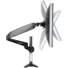 StarTech.com stalinis monitoriaus laikiklis vienam VESA ekranui iki 32 colių arba 49 colių itin plačiam 8kg/17,6lb – pilnas judesys, reguliuojamas aukštis – C spaustuvas, grommet – vieno monitoriaus laikiklis