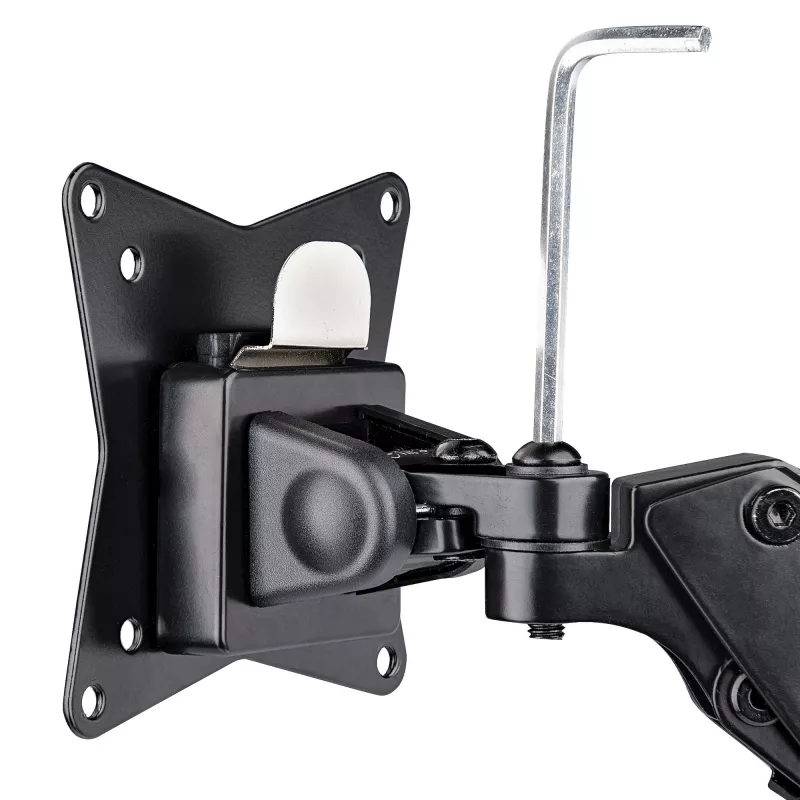 StarTech.com stalinis monitoriaus laikiklis vienam VESA ekranui iki 32 colių arba 49 colių itin plačiam 8kg/17,6lb – pilnas judesys, reguliuojamas aukštis – C spaustuvas, grommet – vieno monitoriaus laikiklis