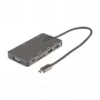 StarTech.com USB-C kelių prievadų adapteris - HDMI 4K 30Hz arba VGA kelioninis dokas - 5Gbps USB 3.0 šakotuvas (USB A / USB C prievadai) - 100W Power Delivery - SD/MicroSD - GbE - 30cm laidas - USB-C mini dokas