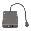 StarTech.com USB-C kelių prievadų adapteris - HDMI 4K 30Hz arba VGA kelioninis dokas - 5Gbps USB 3.0 šakotuvas (USB A / USB C prievadai) - 100W Power Delivery - SD/MicroSD - GbE - 30cm laidas - USB-C mini dokas