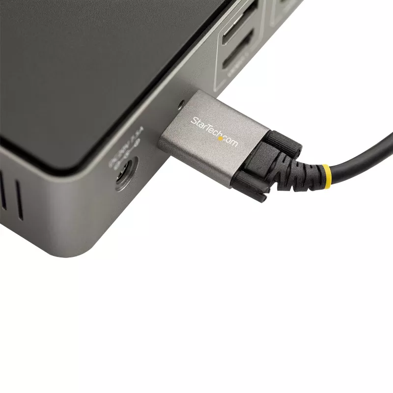 StarTech.com 20 colių (50 cm) USB-C laidas su šoniniais fiksavimo varžtais – 10Gbps, USB 3.1/3.2 Gen 2, 100W (5A) Power Delivery, DP Alt režimas – dvigubas fiksavimo varžtas – USB-C laidas įkrovimui ir sinchronizavimui