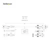 StarTech.com 20 colių (50 cm) USB-C laidas su šoniniais fiksavimo varžtais – 10Gbps, USB 3.1/3.2 Gen 2, 100W (5A) Power Delivery, DP Alt režimas – dvigubas fiksavimo varžtas – USB-C laidas įkrovimui ir sinchronizavimui