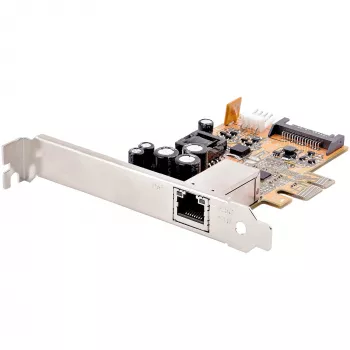 „StarTech.com“ 1 prievado 2,5 Gbps PoE tinklo plokštė, PCIe Ethernet kortelė su RJ45, 30 W 802.3at PoE NIC, skirta staliniams kompiuteriams / serveriams, PoE LAN adapteris su žemo profilio laikikliu, NBaseT, „Windows“ / „Linux“