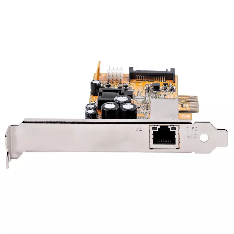 „StarTech.com“ 1 prievado 2,5 Gbps PoE tinklo plokštė, PCIe Ethernet kortelė su RJ45, 30 W 802.3at PoE NIC, skirta staliniams kompiuteriams / serveriams, PoE LAN adapteris su žemo profilio laikikliu, NBaseT, „Windows“ / „Linux“