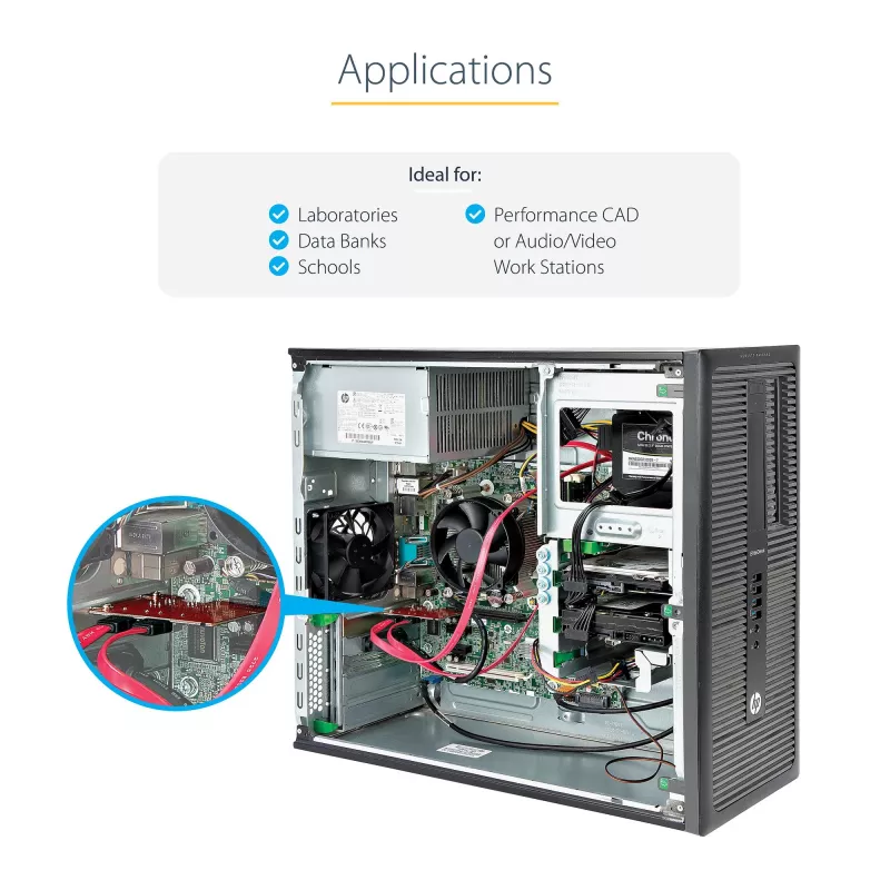 StarTech.com SATA PCIe kortelė - 2 prievadų PCIe SATA plėtinio kortelė - 6Gbps - Pilnas/Žemas profilis - PCI Express į SATA adapteris/valdiklis - ASM1062R SATA RAID - PCIe į SATA keitiklis