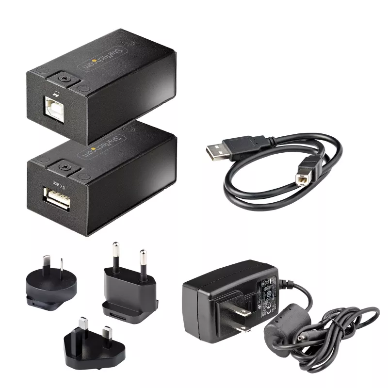 StarTech.com USB 2.0 prailgintuvas 150 m per Cat5e/Cat6 Ethernet kabelį, išoriniu maitinimu, USB per RJ45 tinklo kabelį