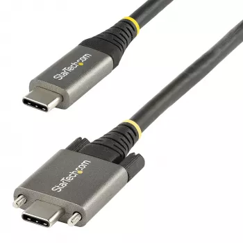 StarTech.com 1 m USB-C laidas su šoniniais fiksavimo varžtais 10 Gbps
