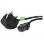 StarTech.com 1 m UK maitinimo laidas, BS 1363 – C13, 18AWG, 10A 250V, pakaitinis laidininkas kompiuteriui / televizoriui