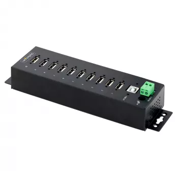 StarTech.com 10 prievadų pramoninis USB 2.0 šakotuvas su ESD 4 lygio apsauga