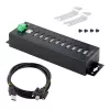 StarTech.com 10 prievadų pramoninis USB 2.0 šakotuvas su ESD 4 lygio apsauga