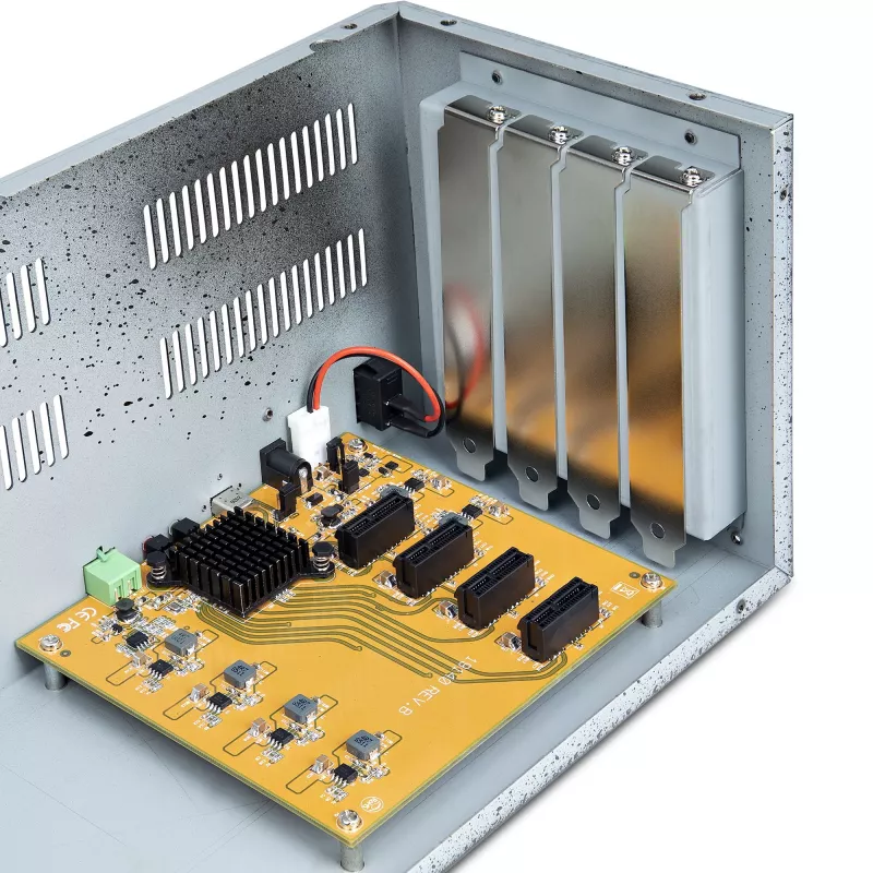 StarTech.com Išplėtimo korpusas 4 lizdams PCIe su PCIe x2 pagrindine kortele, PCIe 2.0 - 10Gbps, išoriniai PCIe lizdai staliniams kompiuteriams/serveriams, PCI Express išplėtimo dėžė/ adapteris, 4 PCIe x1 lizdai