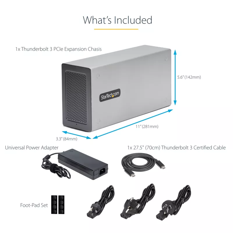 StarTech.com Dvigubo lizdo Thunderbolt 3 PCIe plėtinio korpusas