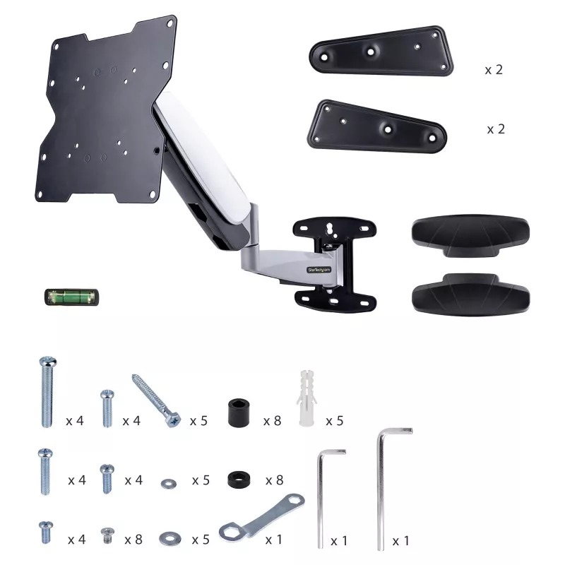 StarTech.com VESA TV laikiklis sienai, pilnas judesys, 23-55 colių, 30 kg, ištiesiamas/pakreipiamas/sukamas