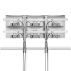 StarTech.com šešių monitorių stovas su skersiniu, iki 32 colių ekranams, 8 kg vienam, dviejų kolonų, C-spaustuvas/įvorė, reguliuojamas aukštis