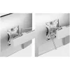StarTech.com šešių monitorių stovas su skersiniu, iki 32 colių ekranams, 8 kg vienam, dviejų kolonų, C-spaustuvas/įvorė, reguliuojamas aukštis
