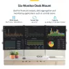 StarTech.com šešių monitorių stovas su skersiniu, iki 32 colių ekranams, 8 kg vienam, dviejų kolonų, C-spaustuvas/įvorė, reguliuojamas aukštis