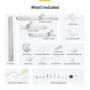 StarTech.com šešių monitorių stovas su skersiniu, iki 32 colių ekranams, 8 kg vienam, dviejų kolonų, C-spaustuvas/įvorė, reguliuojamas aukštis