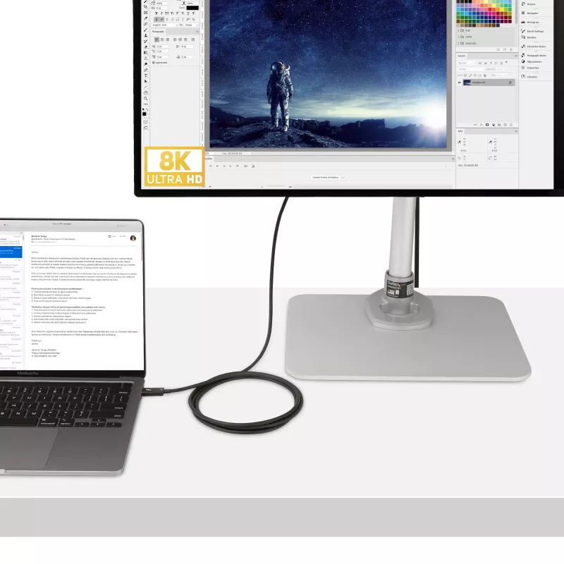 StarTech.com 2 m aktyvus Thunderbolt 4 kabelis, 40 Gbps, 100 W, 4K/8K vaizdas, Intel sertifikuotas