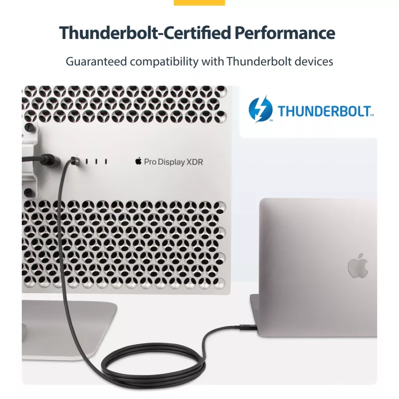 StarTech.com 2 m aktyvus Thunderbolt 4 kabelis, 40 Gbps, 100 W, 4K/8K vaizdas, Intel sertifikuotas