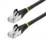 StarTech.com 7,5 m CAT6a eterneto kabelis - juodas - mažai dūmų, be halogenų (LSZH) - 10GbE 500MHz 100W PoE++ - užkabinami RJ-45 su įtempimo mažinimo elementais - S/FTP tinklo jungiamasis kabelis
