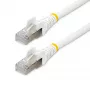 StarTech.com 10 m CAT6a eterneto kabelis - baltas - mažai dūmų, nulio halogeno (LSZH) - 10GbE 500MHz 100W PoE++ su užkabinimo apsauga ir įtempimo mažinimu RJ-45 S/FTP tinklo jungiamasis laidas