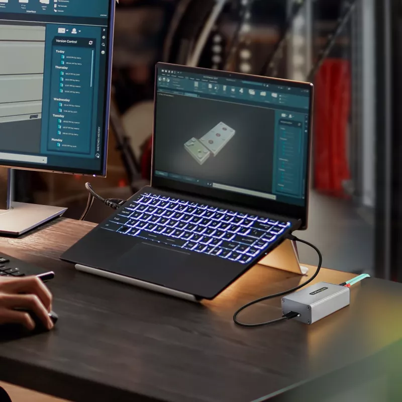 StarTech.com 2 prievadų USB 3.0 plėstuvas per OM3 daugiamodį šviesolaidį - LC/LC - 2x 5Gbps USB-A šakotuvas - 350 m (1150 pėdų) atstumas - patvarus USB šviesolaidinis plėstuvas