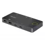 StarTech.com 2 prievadų USB-C KVM jungiklis, vienas 4K 60Hz HDMI monitorius, dvigubi 100W maitinimo perdavimo prievadai, maitinamas iš magistralės, suderinamas su USB Type-C/USB4/Thunderbolt 3/4 – mažas formos faktorius