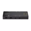 StarTech.com 2 prievadų USB-C KVM jungiklis, vienas 4K 60Hz HDMI monitorius, dvigubi 100W maitinimo perdavimo prievadai, maitinamas iš magistralės, suderinamas su USB Type-C/USB4/Thunderbolt 3/4 – mažas formos faktorius