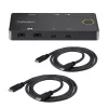 StarTech.com 2 prievadų USB-C KVM jungiklis, vienas 4K 60Hz HDMI monitorius, dvigubi 100W maitinimo perdavimo prievadai, maitinamas iš magistralės, suderinamas su USB Type-C/USB4/Thunderbolt 3/4 – mažas formos faktorius