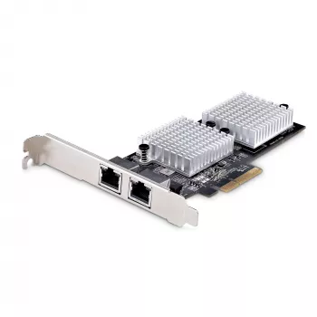 StarTech.com 2 prievadų 10GbE PCIe tinklo adapterio kortelė, skirta PC/serveriams, šešių greičių PCIe Ethernet kortelė su Jumbo Frame palaikymu, NIC/LAN sąsajos kortelė, 10GBASE-T ir NBASE-T
