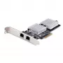 StarTech.com 2 prievadų 10GbE PCIe tinklo adapterio kortelė, skirta PC/serveriams, šešių greičių PCIe Ethernet kortelė su Jumbo Frame palaikymu, NIC/LAN sąsajos kortelė, 10GBASE-T ir NBASE-T